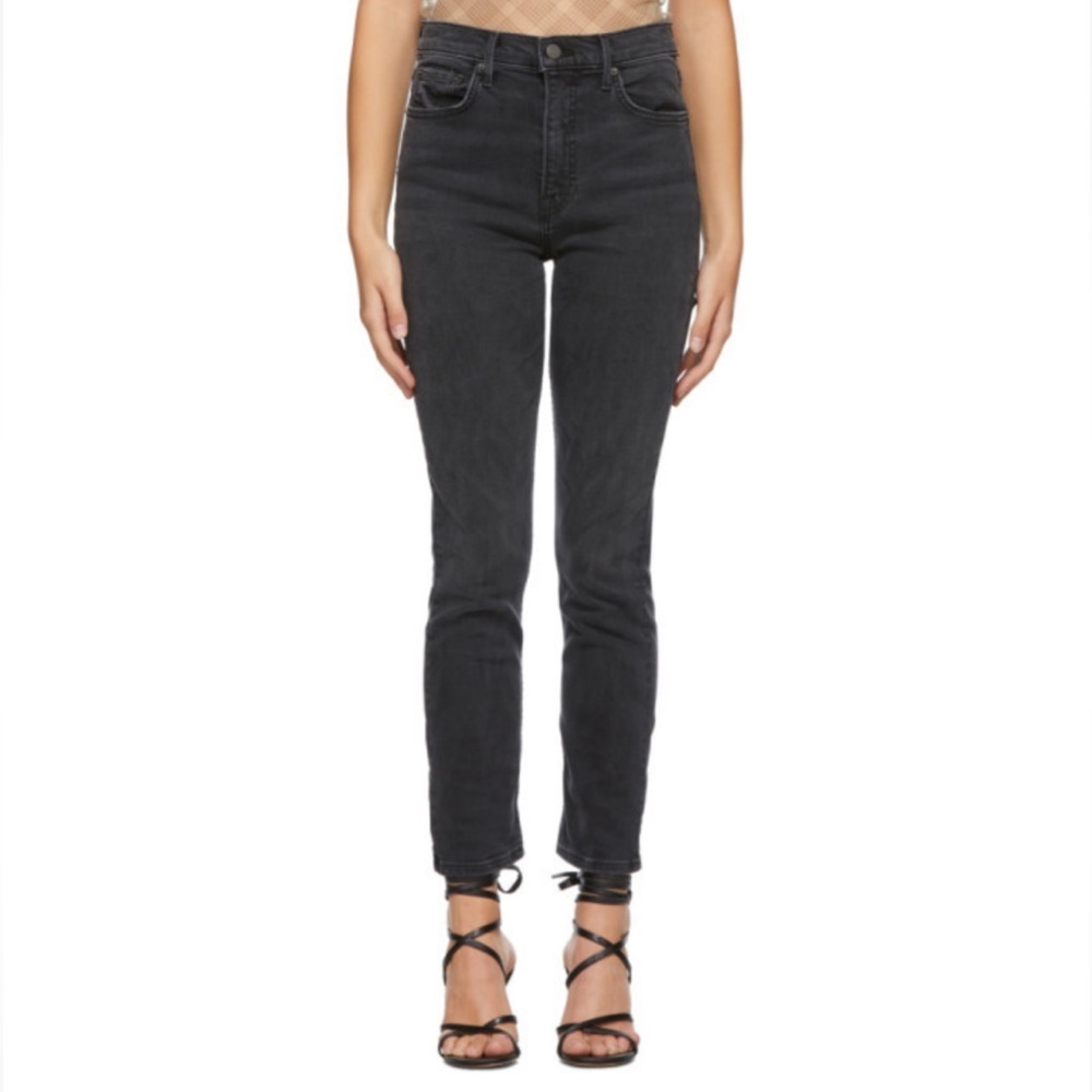 NEW • GRLFRND • Women’s The Reed Skinny Jeans Black Rain High Rise 28 Slim